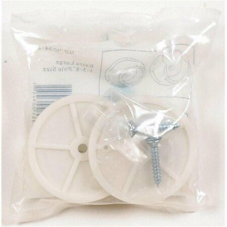 HOMECARE PRODUCTS RP-0034-25 1.6 in. dia. White Plastic Pole Sockets, 25PK HO2089664